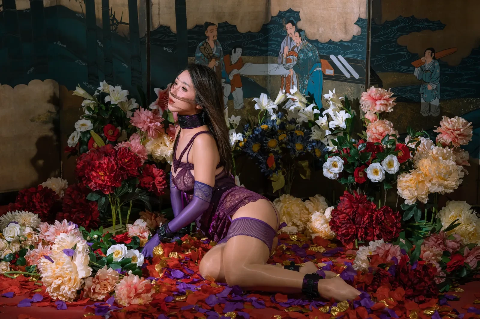 云溪溪 – 奶桃 繁花 [130张]-渣男图社