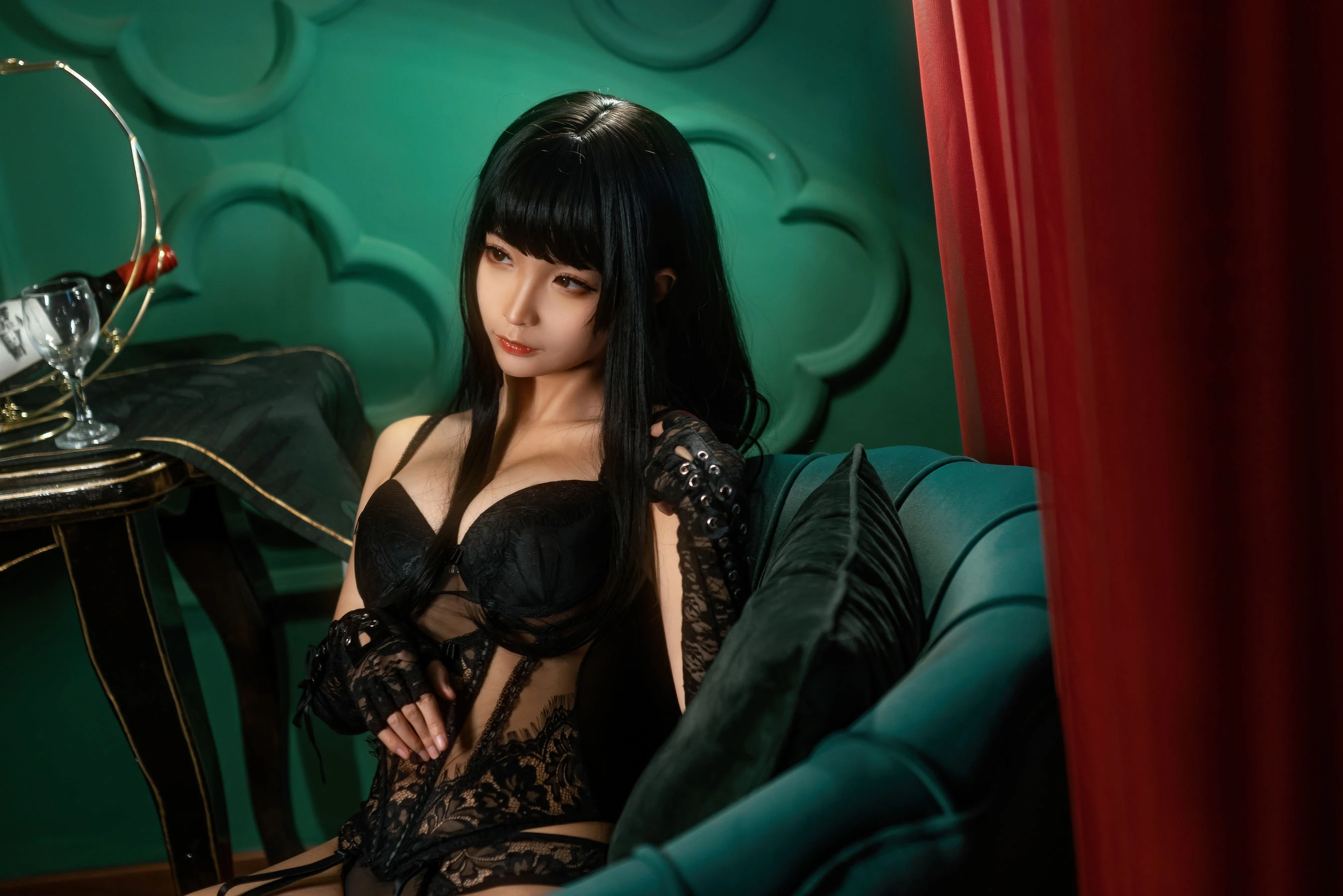 动漫博主蠢沫沫 – 黑内衣 [40张]-渣男图社