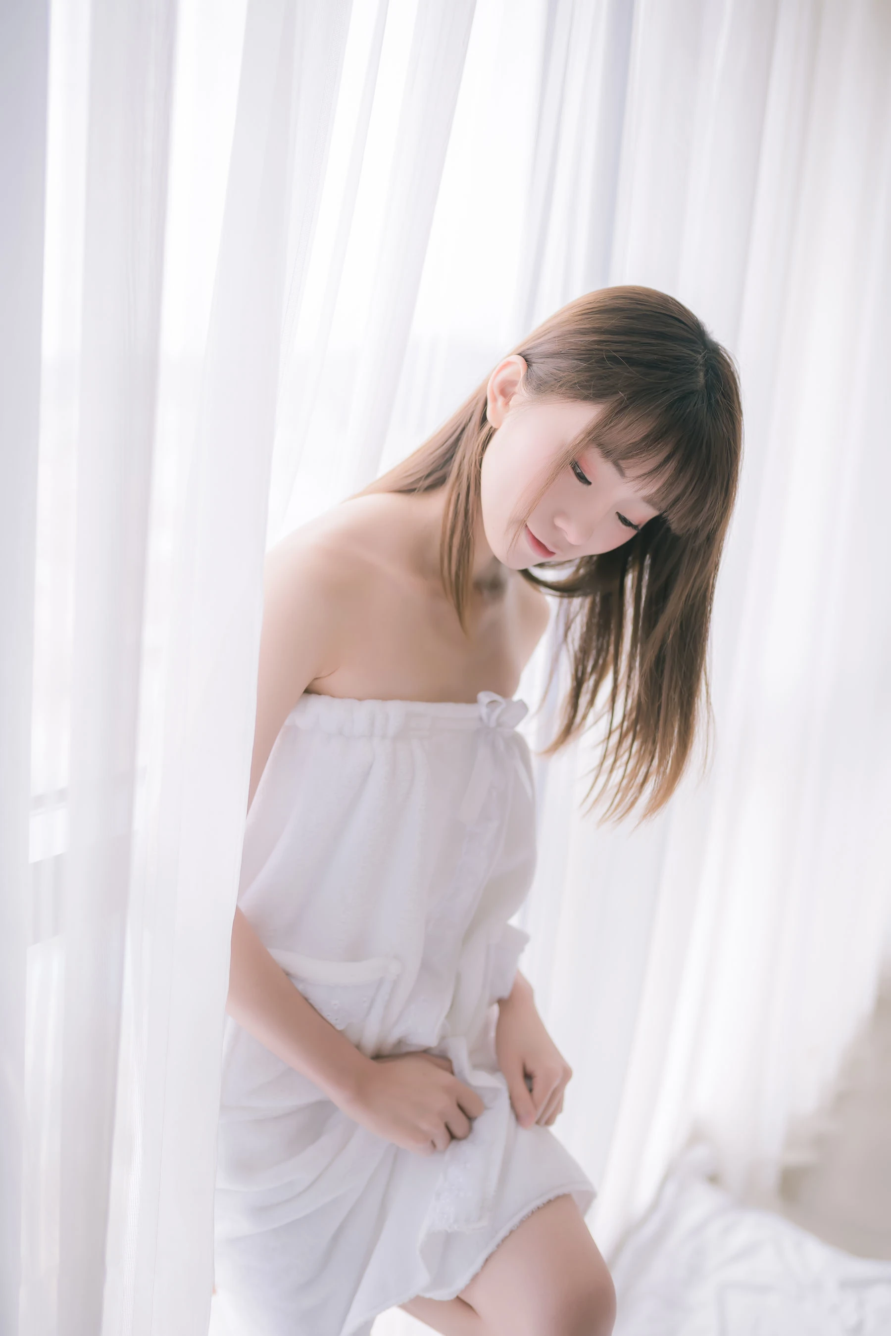 动漫博主Kitaro_绮太郎 – 纯白浴巾-渣男图社