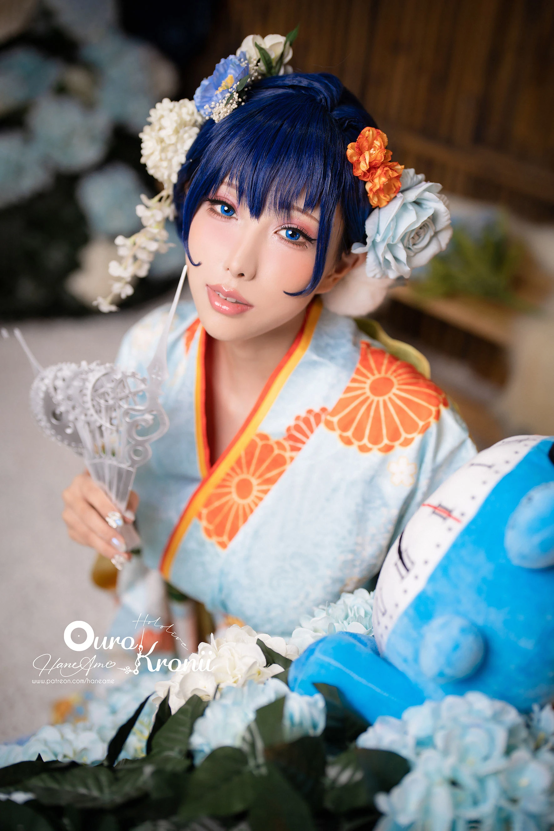 Hane Ame 雨波 – Hololive Kronii 時間 Kimono-渣男图社