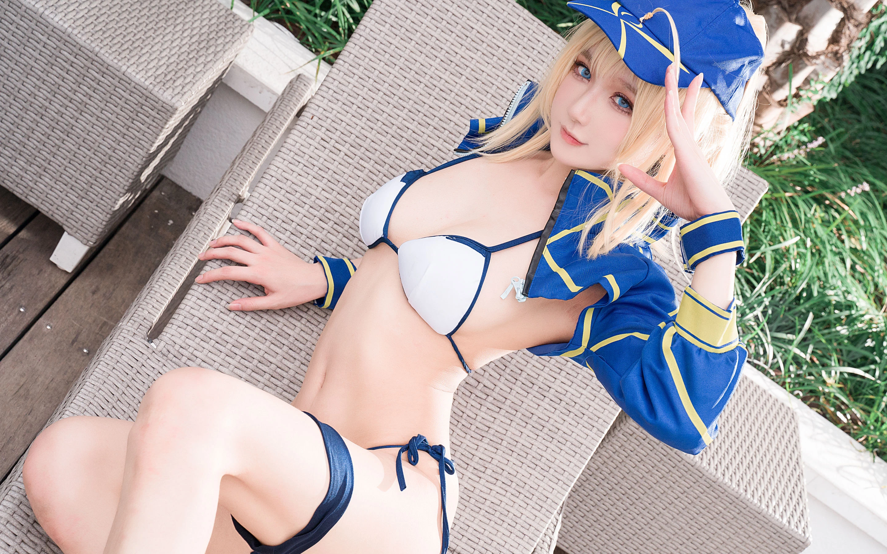 动漫博主阿包也是兔娘 – 冲田总司泳装-渣男图社